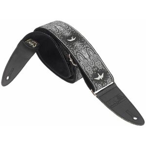 PRS 2" Guitar Strap, Custom Jacquard Birds Fleur, Charcoal kép