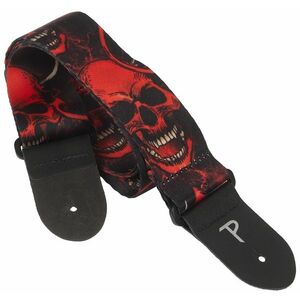 Perri's Leathers 7669 Polyester Red Skulls kép