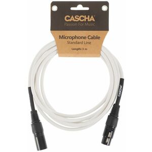 Cascha Standard Line Mic Cable White 3m kép