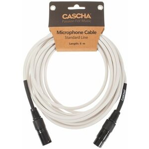 Cascha Standard Line Mic Cable White 6m kép