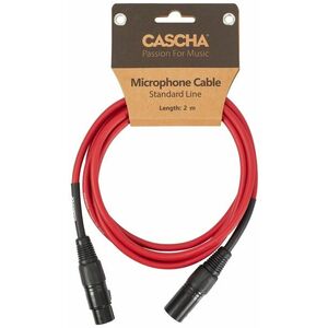 Cascha Standard Line Mic Cable Red 2m kép