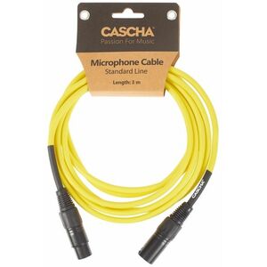 Cascha Standard Line Mic Cable Yellow 3m kép