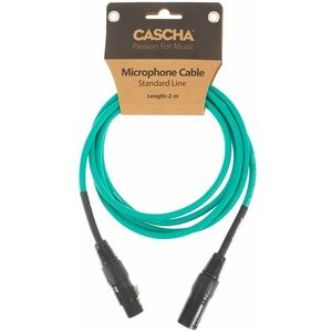 Cascha Standard Line Mic Cable Green 2m kép