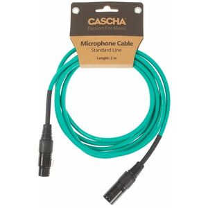 Cascha Standard Line Mic Cable Green 3m kép