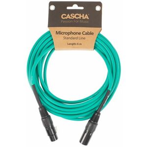 Cascha Standard Line Mic Cable Green 6m kép