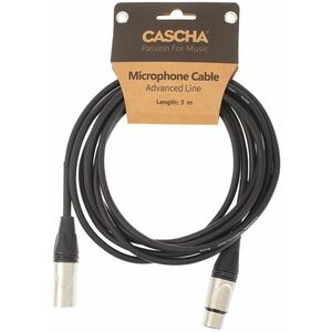 Cascha Advanced Line Mic Cable Black 3m kép