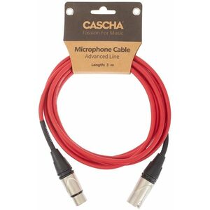 Cascha Advanced Line Mic Cable Red 3m kép