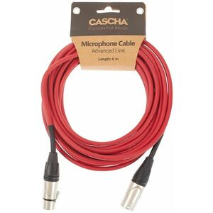 Cascha Advanced Line Mic Cable Red 6m kép