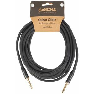 Cascha Professional Line Guitar Cable, Straight, Black, 6 m kép