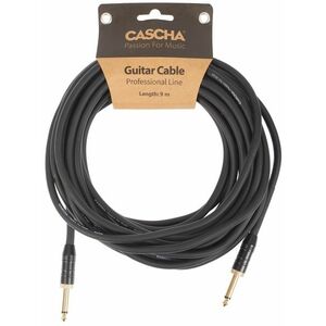 Cascha Professional Line Guitar Cable, Straight, Black, 9 m kép