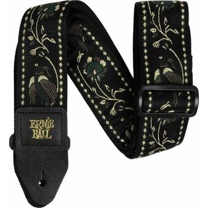 Ernie Ball Classic Jacquard Guitar/Bass Strap - Black Pleasant Pheasan kép