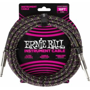 Ernie Ball Braided Instrument Cable Straight/Straight 18ft - Purple Py kép