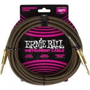 Ernie Ball Braided Instrument Cable Straight/Straight 18ft - Pay Dirt kép