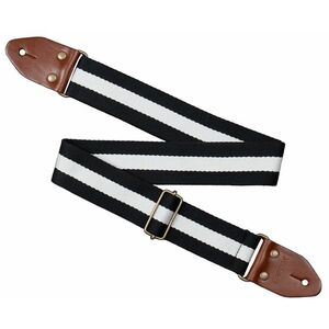 Cascha CGS-CD4 Guitar Strap Cotton - Black & White kép