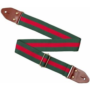 Cascha CGS-CD5 Guitar Strap Cotton - Green & Red kép