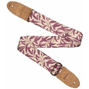 Cascha CGS-VC4 Guitar Strap Vegan Cork - Mauve Leaves kép