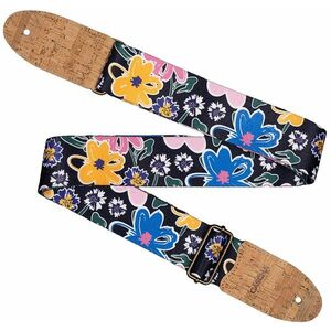 Cascha CGS-VC5 Guitar Strap Vegan Cork - Floral Sketch kép