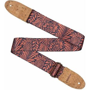 Cascha CGS-VC7 Guitar Strap Vegan Cork - Rose Jungle kép