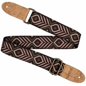 Cascha CUS-VC9 Ukulele Strap Vegan Cork - Green Chevron kép