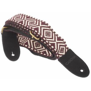 Cascha CUS-JW6 Ukulele Strap Jacquard - Ethnic Brown & White kép