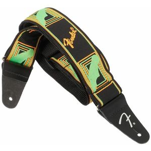 Fender Neon Monogram Strap Green/Orange kép