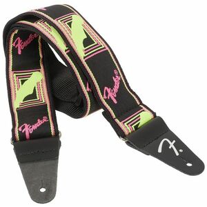 Fender Neon Monogram Strap Yellow/Pink kép