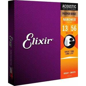 Elixir 16102 Nanoweb 13-56 Akusztikus gitárhúrok kép