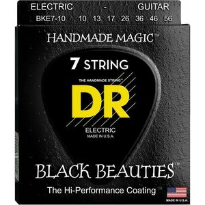 DR Strings Black Beauties BKE7-10 Elektromos gitárhúrok kép