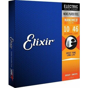 Elixir 12450 NanoWeb 12-String 10-46 Elektromos gitárhúrok kép