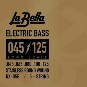 La Bella RX-S5B Bass RX Stainless Steel 45-65-80-100-125 Basszusgitár húr kép