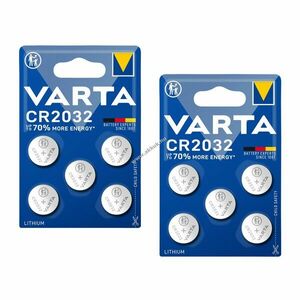 10db VARTA CR2032 DL2032 ECR2032 Lithium gombelem 2db 5db-os bliszter órákhoz, autókulcsokhoz stb. kép