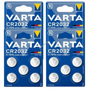 20db VARTA CR2032 DL2032 ECR2032 Lithium gombelem 4db 5db-os bliszter órákhoz, autókulcsokhoz kép