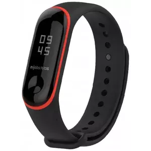 Óraszíj TECH-PROTECT SMOOTH XIAOMI MI BAND 3/4 BLACK/RED (5906735414134) kép