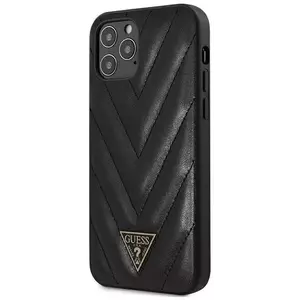 Tok Guess GUHCP12MPUVQTMLBK iPhone 12/12 Pro 6, 1" black hardcase V-Quilted Collection (GUHCP12MPUVQTMLBK) kép