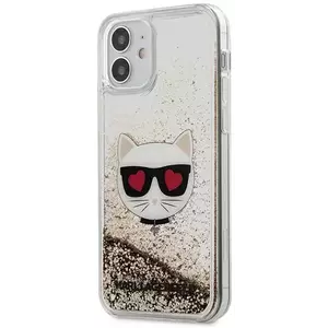 Tok Karl Lagerfeld KLHCP12SLCGLGO iPhone 12 mini 5, 4" gold hardcase Liquid Glitter Choupette (KLHCP12SLCGLGO) kép