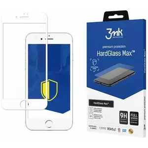 TEMPERED KIJELZŐVÉDŐ FÓLIA 3MK Apple iPhone 7 White - 3mk HardGlass Max kép