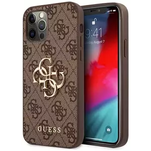 Tok Guess GUHCP12M4GMGBR iPhone 12/12 Pro 6, 1" brown hardcase 4G Big Metal Logo (GUHCP12M4GMGBR) kép