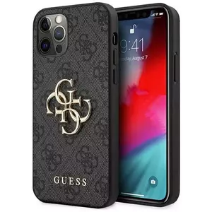 Tok Guess GUHCP12M4GMGGR iPhone 12/12 Pro 6, 1" grey hardcase 4G Big Metal Logo (GUHCP12M4GMGGR) kép