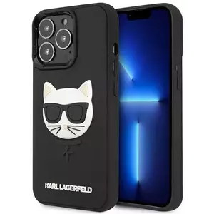 Tok Karl Lagerfeld KLHCP13LCH3DBK 13 Pro 6, 1" black hardcase 3D Rubber Choupette (KLHCP13LCH3DBK) kép