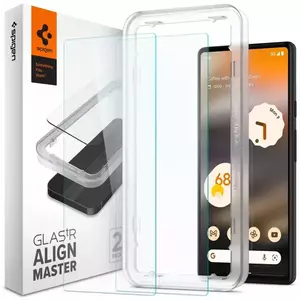 TEMPERED KIJELZŐVÉDŐ FÓLIA SPIGEN ALM GLAS.TR SLIM 2-PACK GOOGLE PIXEL 6A (AGL04695) kép