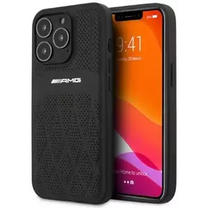 Tok AMG iPhone 13 Pro 6, 1" black hardcase Leather Curved Lines (AMHCP13LOSDBK) kép