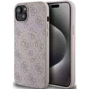 Tok Guess GUHMP14SG4GFRP iPhone 14 6.1" pink hardcase 4G Collection Leather Metal Logo MagSafe (GUHMP14SG4GFRP) kép