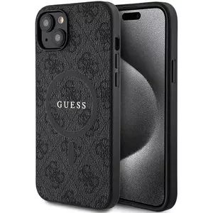 Tok Guess GUHMP15SG4GFRK iPhone 15 6.1" black hardcase 4G Collection Leather Metal Logo MagSafe (GUHMP15SG4GFRK) kép