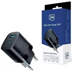 Töltő 3MK Hyper GaN Charger 33W charger network. Black kép