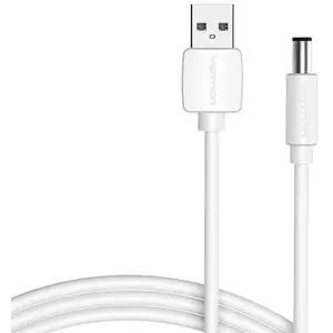 Kábel Vention Power Cable USB 2.0 to DC 5.5mm Barrel Jack 5V CEYWG 1, 5m (white) kép