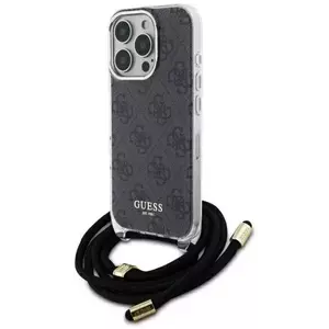 Tok Guess GUHCP16LHC4SEK iPhone 16 Pro 6.3" black hardcase Crossbody Cord 4G Print (GUHCP16LHC4SEK) kép