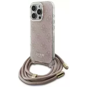 Tok Guess GUHCP16LHC4SEP iPhone 16 Pro 6.3" pink hardcase Crossbody Cord 4G Print (GUHCP16LHC4SEP) kép