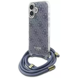 Tok Guess GUHCP16SHC4SEB iPhone 16 6.1" blue hardcase Crossbody Cord 4G Print (GUHCP16SHC4SEB) kép