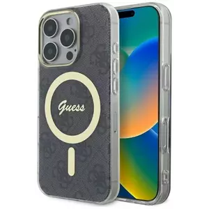 Tok Guess GUHMP16LH4STK iPhone 16 Pro 6.3" black hardcase IML 4G MagSafe (GUHMP16LH4STK) kép