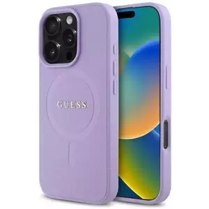 Tok Guess GUHMP16LPSAHMCU iPhone 16 Pro 6.3" purple hardcase Saffiano MagSafe (GUHMP16LPSAHMCU) kép